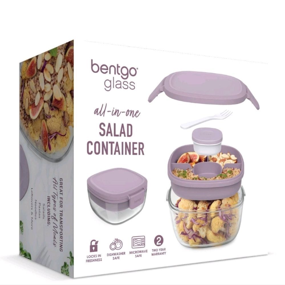 Bentgo 7.6C Glass All-in-One Salad Container- Rose